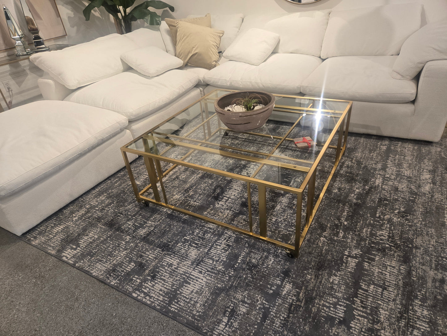 Balmar Sofa Upholstered In Ivory Performance Fabric