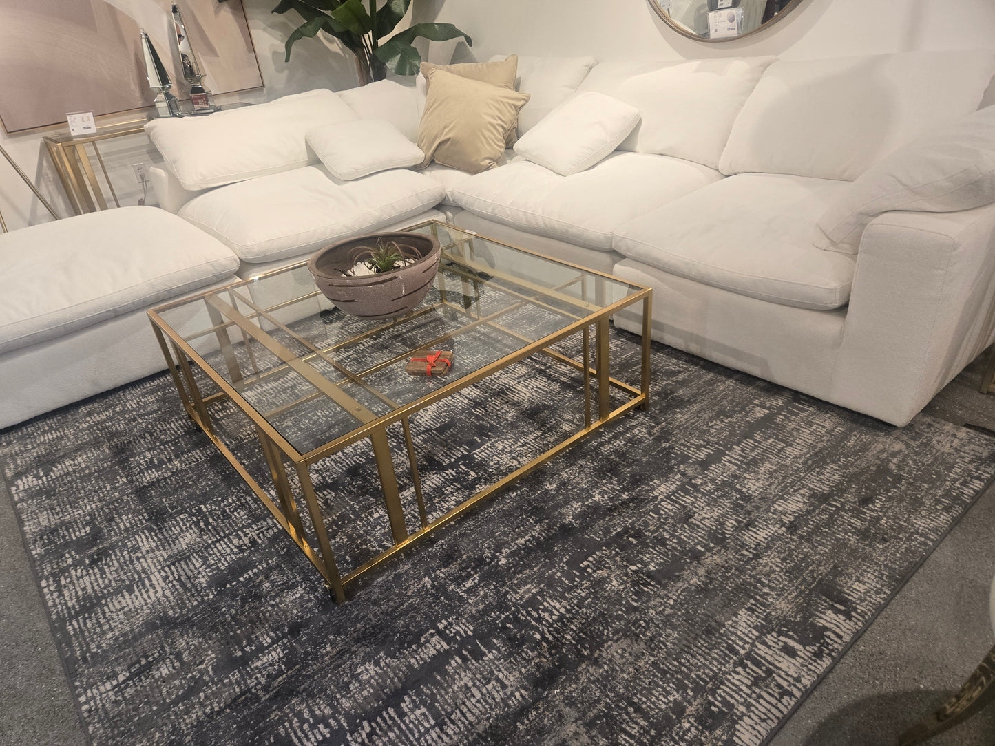 Balmar Sofa Upholstered In Ivory Performance Fabric