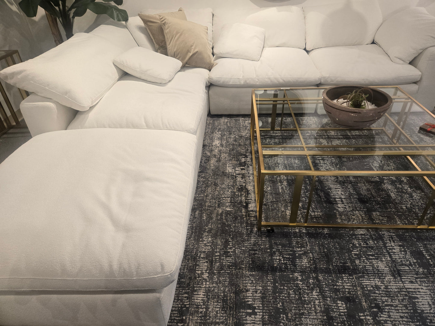 Balmar Sofa Upholstered In Ivory Performance Fabric