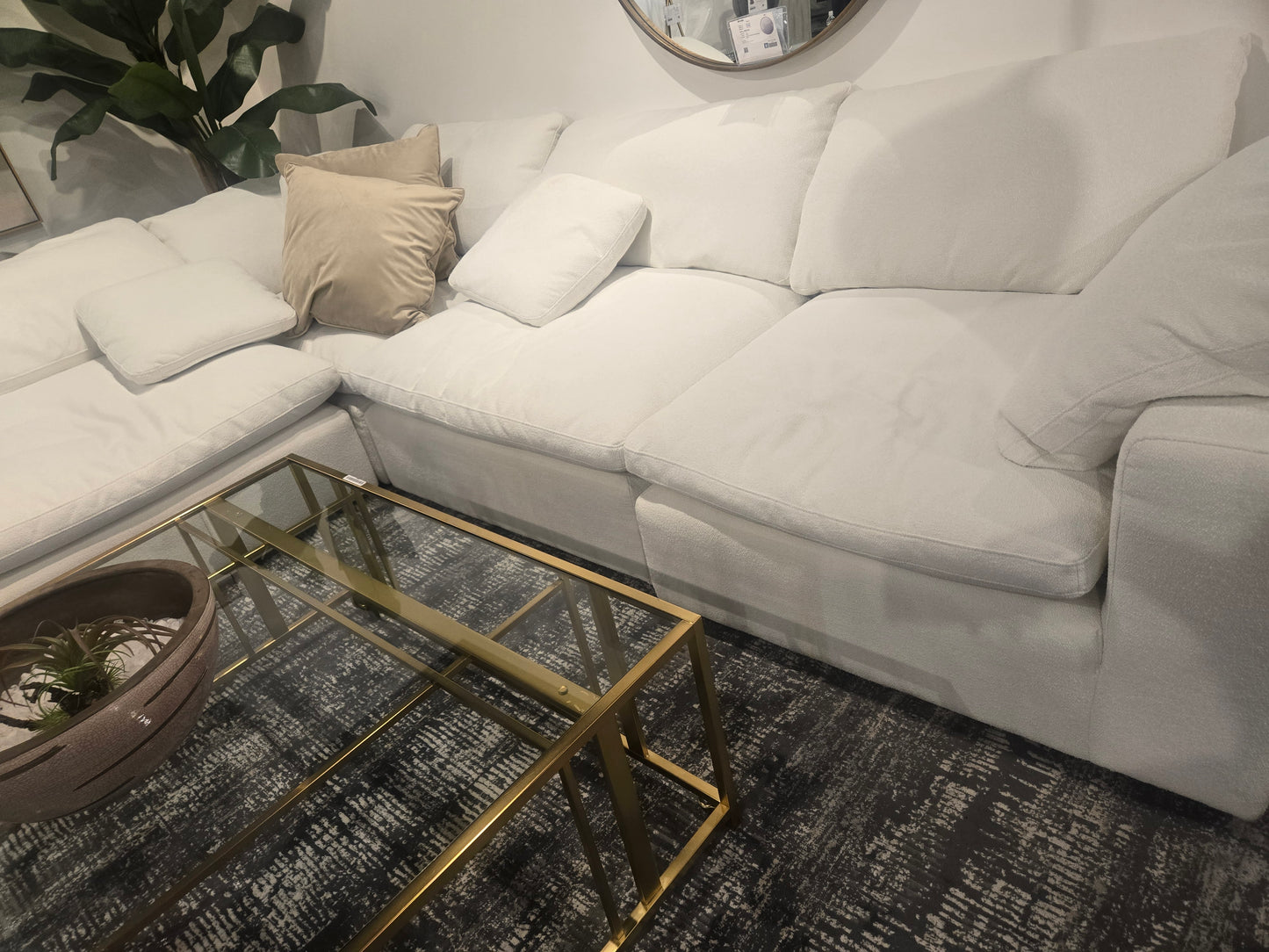 Balmar Sofa Upholstered In Ivory Performance Fabric