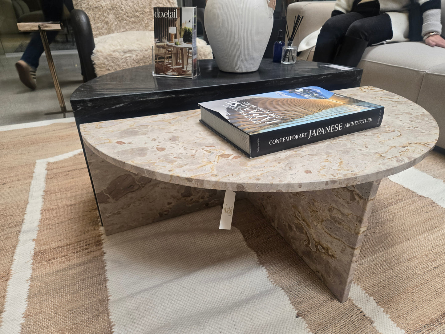 Ying Yang Solid Marble Coffee Table