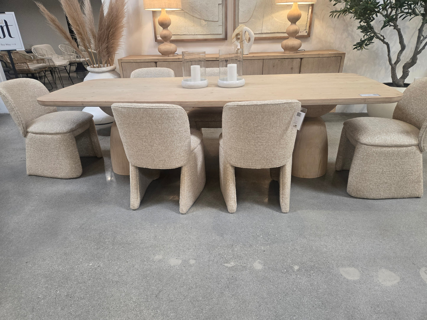 Dovetail 101" Solid Reclaimed Dining Table with double pedestal base