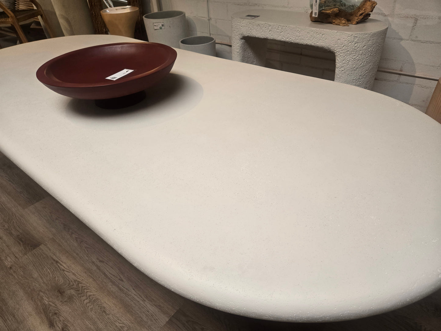 Brand New 102" White Dove Concrete Outdoor Dining Table