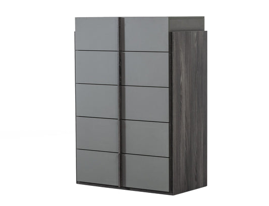 Nova Domus Lucia - Italian Modern Elm and Matte Grey Chest