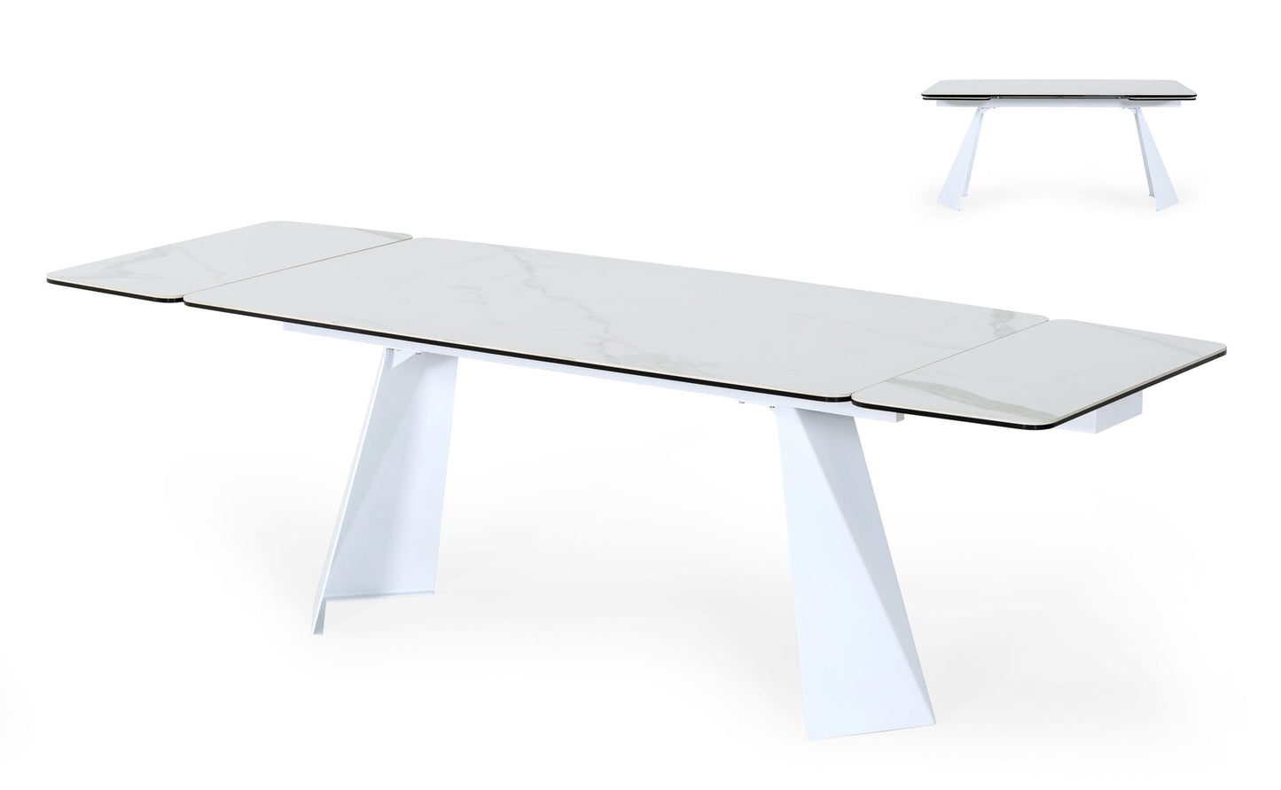Modrest Encanto - Modern White Ceramic Dining Table