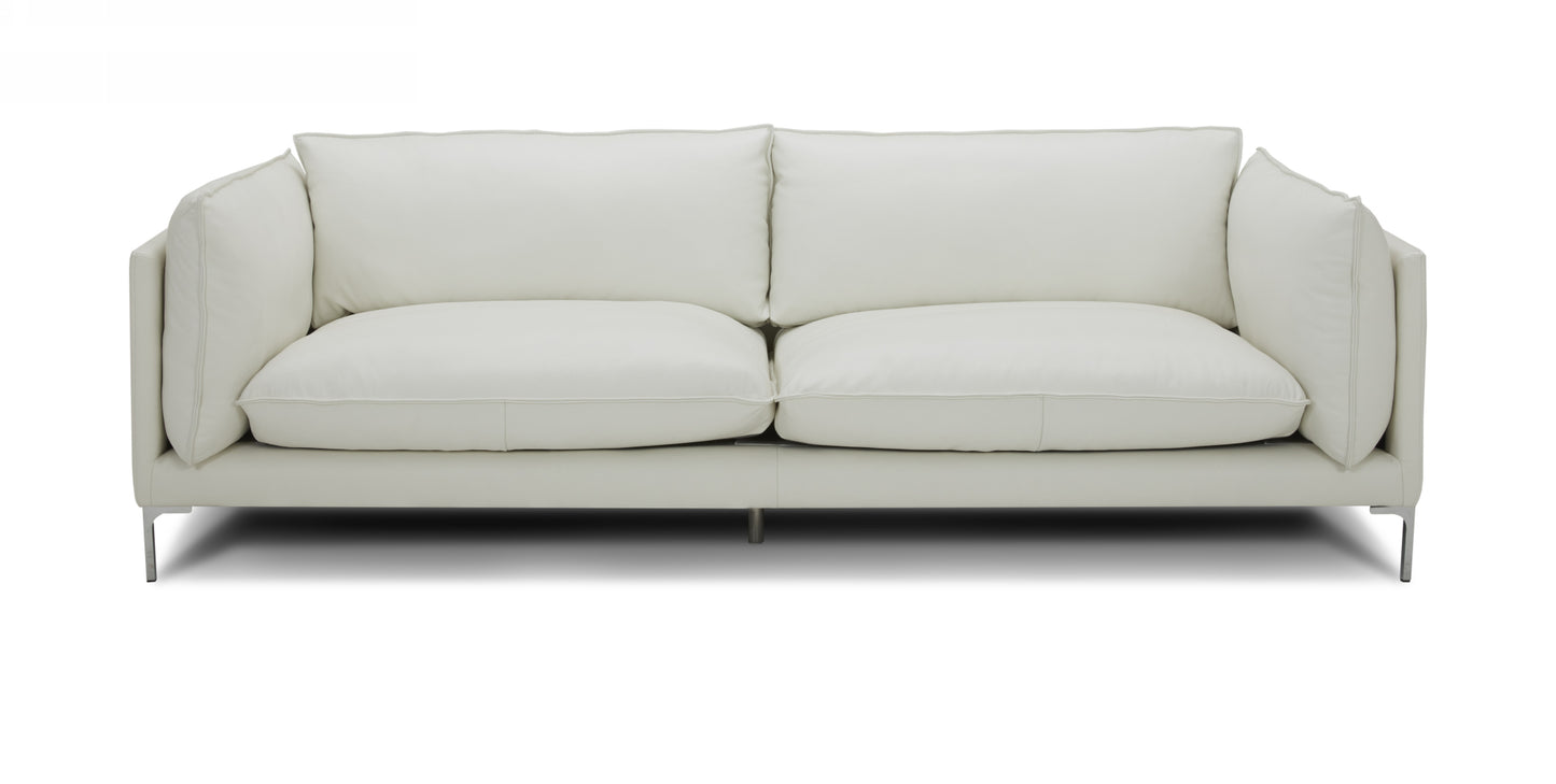 Divani Casa Harvest - Modern White Full Leather Sofa