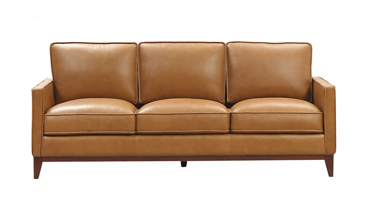 Divani Casa Naylor - Modern Brown Italian Leather Split Sofa