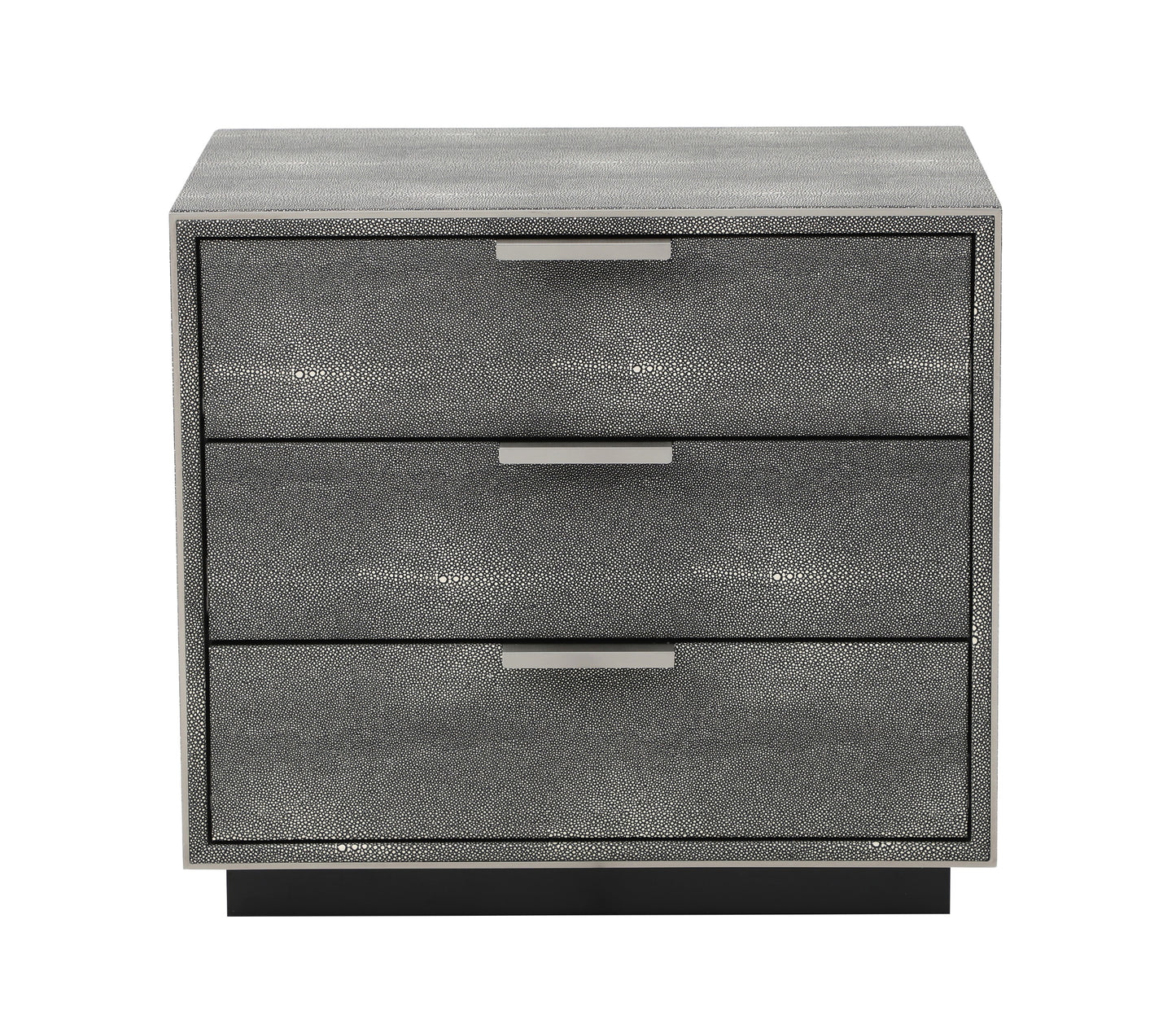 Modrest Dynasty - Modern Shagreen Three Drawer Nightstand