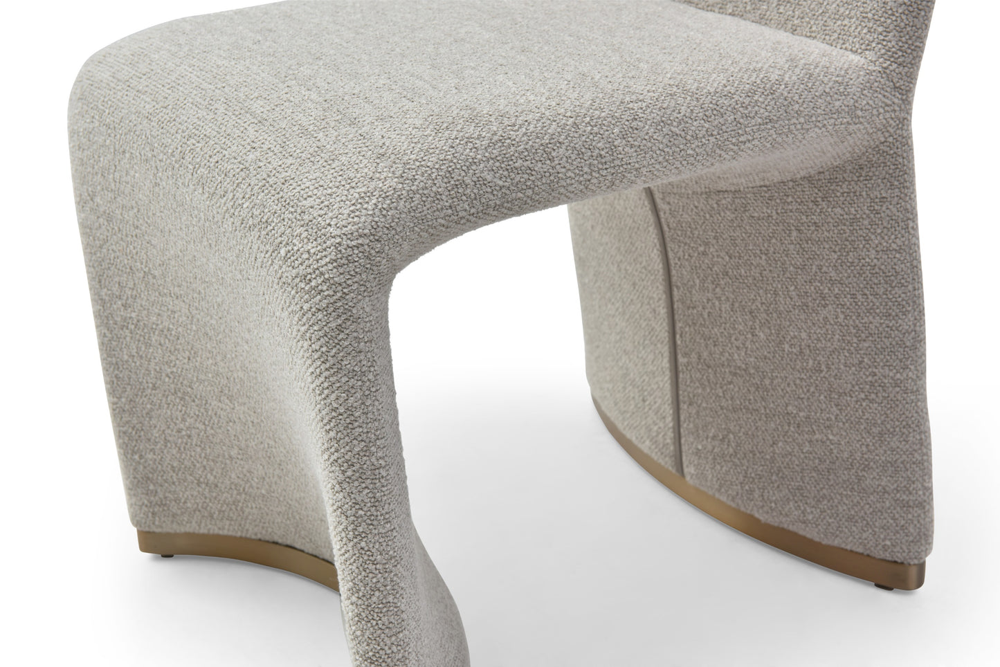 (Set of 2) Paris fully upholstered dining chair and Brushed with brushed gold accents