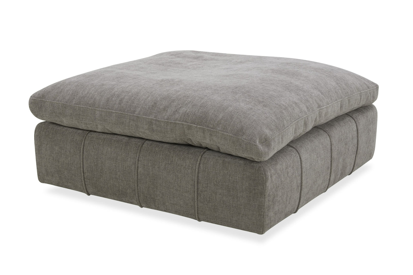 Divani Casa Vicki - Modern Grey Fabric Ottoman