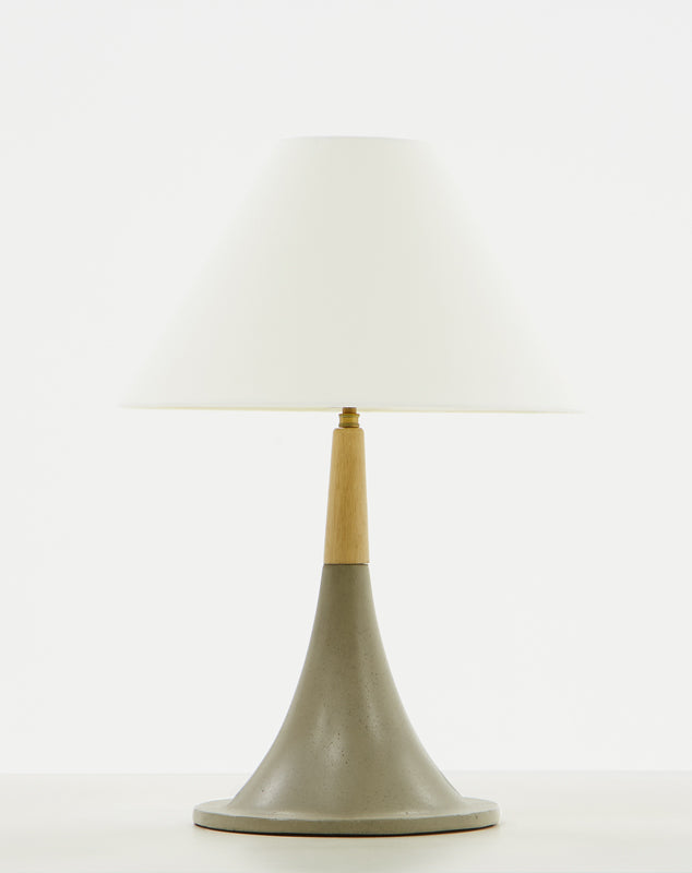 Modrest Nunez Modern Concrete & Oak Table Lamp