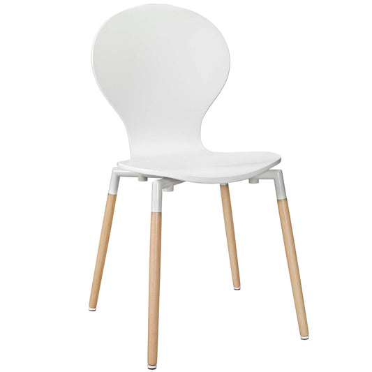 Path Dining Wood Side Chair by Modway in White