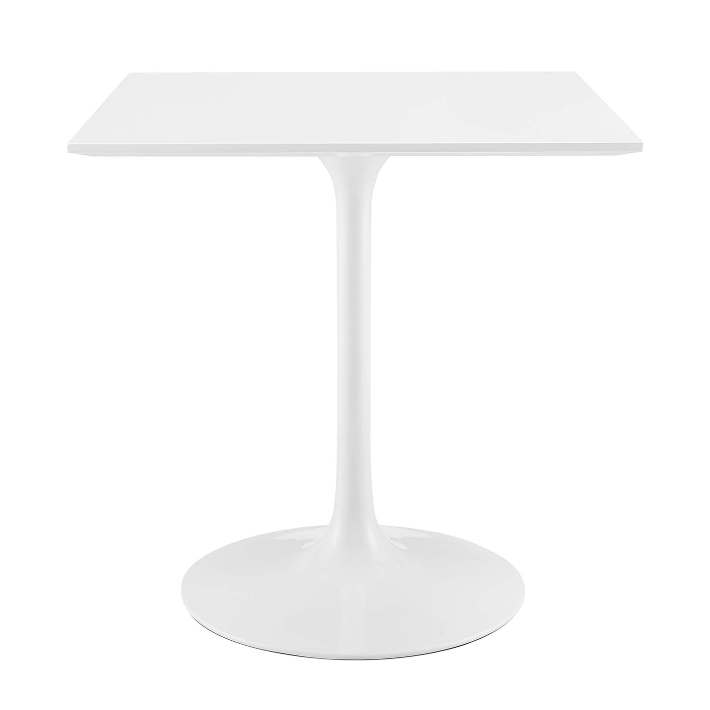 Lippa 28" Square Wood Top Dining Table by Modway in White