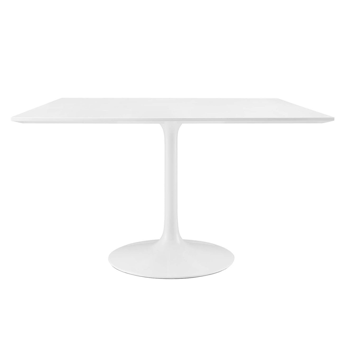 Lippa 48" Square Wood Top Dining Table by Modway in White