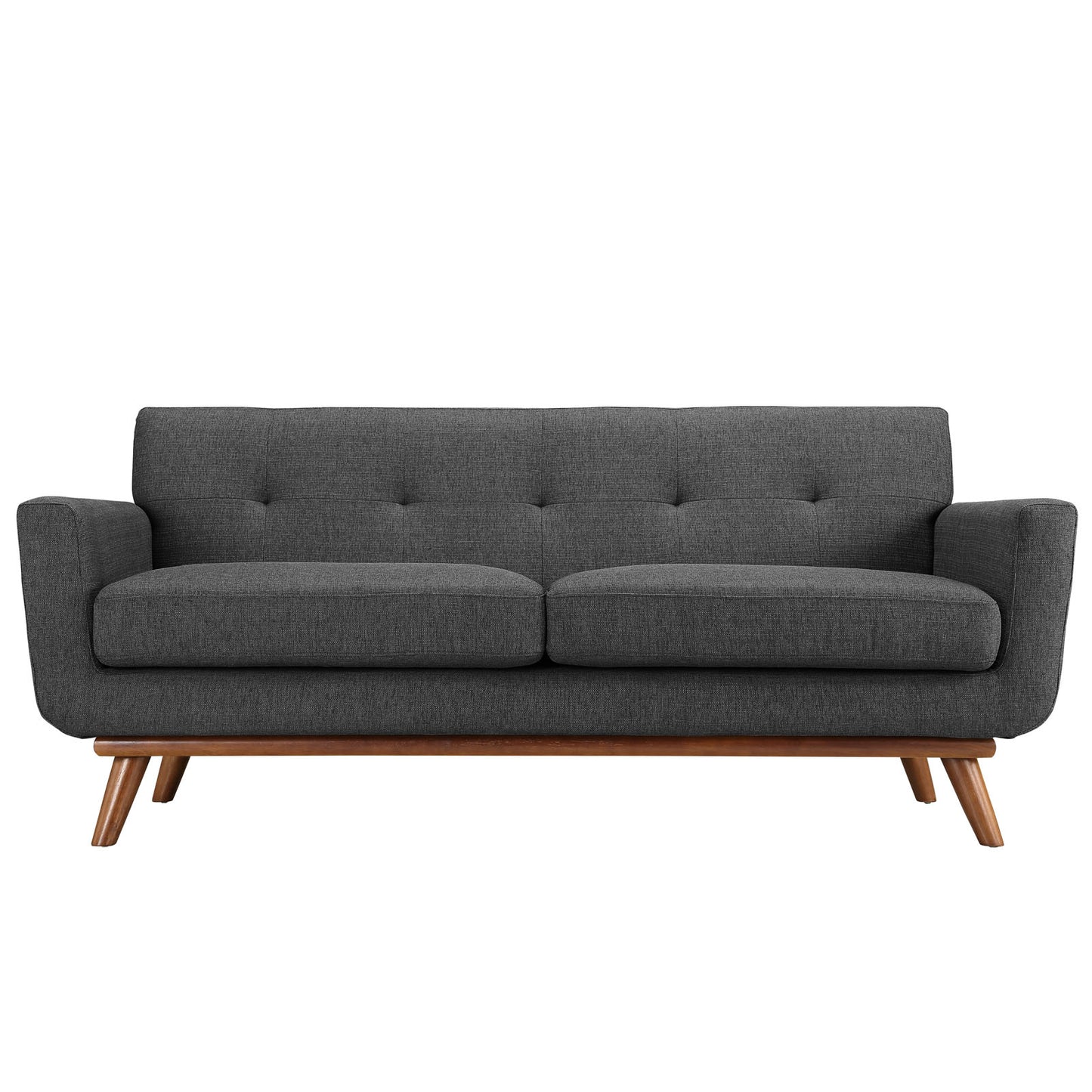 Engage Upholstered Fabric Loveseat by Modway in Gray