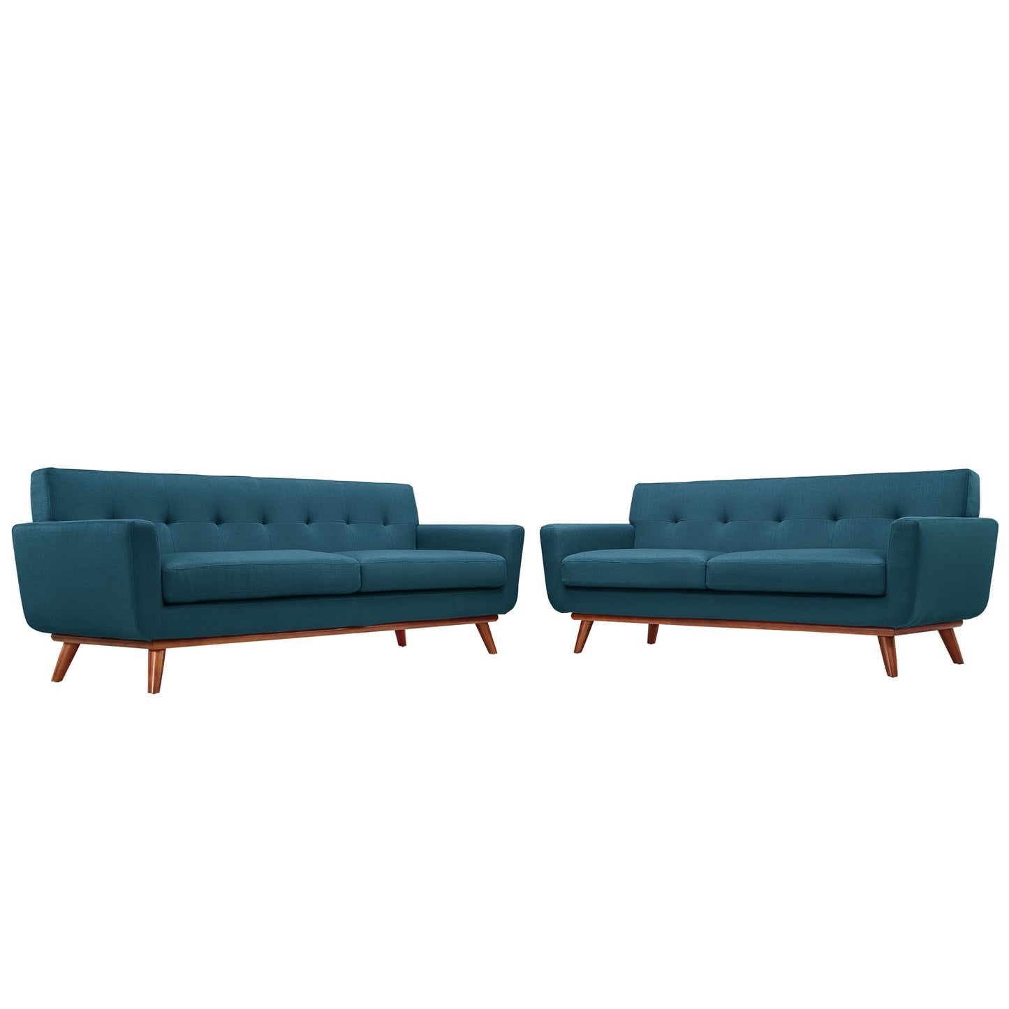 Engage Loveseat and Sofa Set of 2 by Modway in Azure