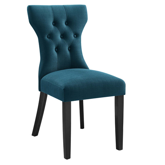 Silhouette Dining Side Chair by Modway in Azure