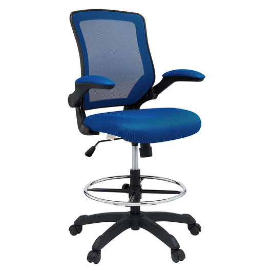 Veer Drafting Chair by Modway in Blue