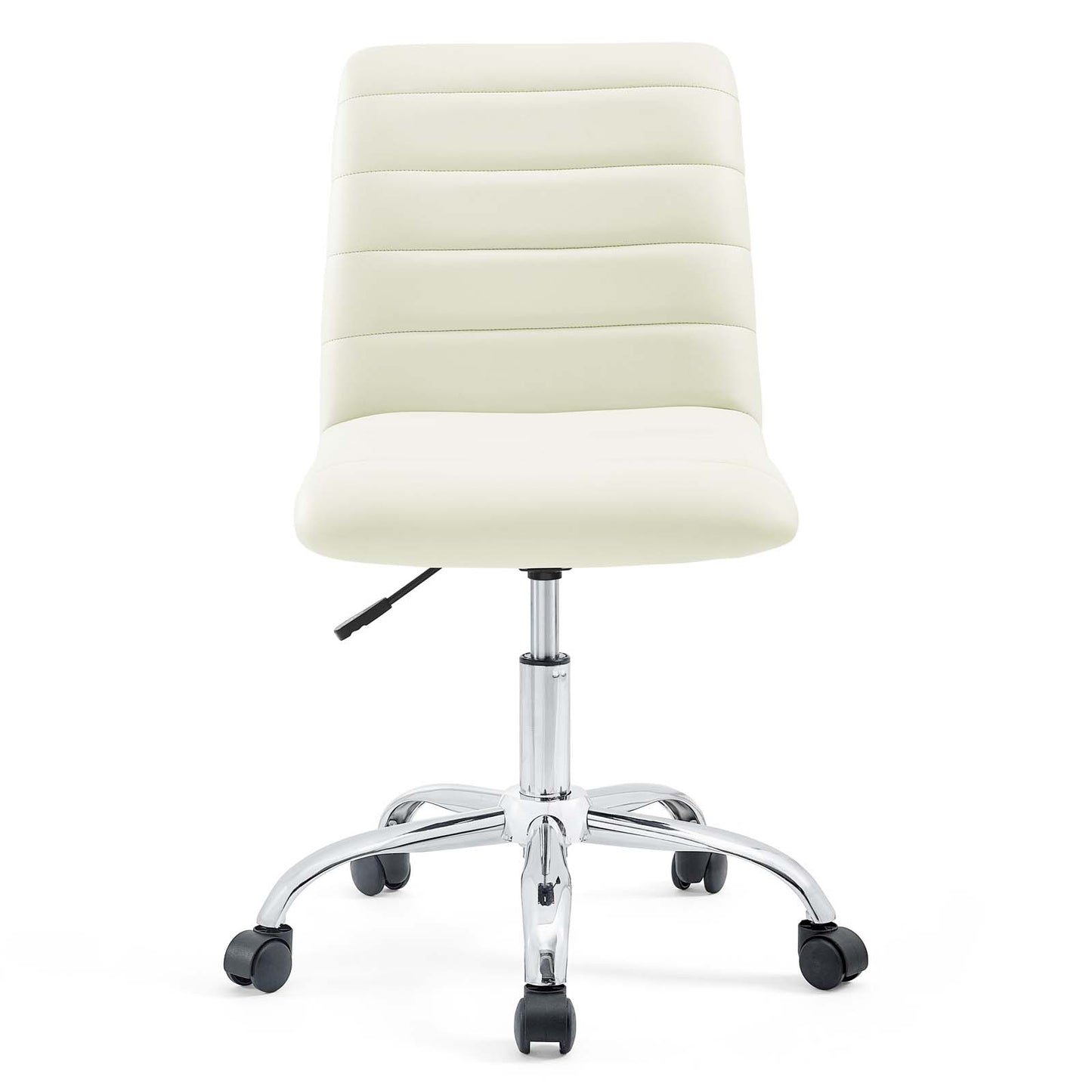 Ripple Armless Mid Back Vinyl Office Chair by Modway in White