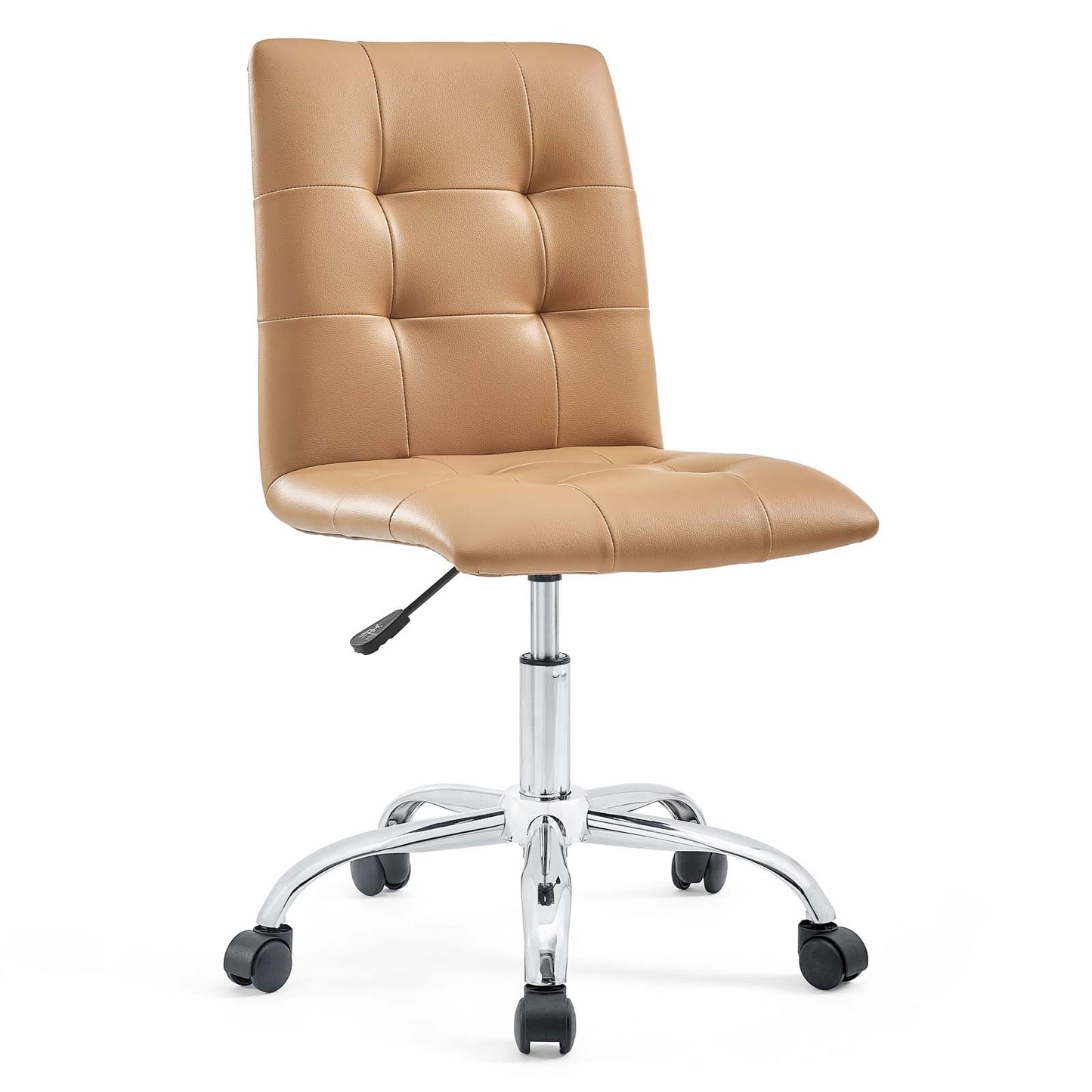 Prim Armless Mid Back Office Chair by Modway in Tan