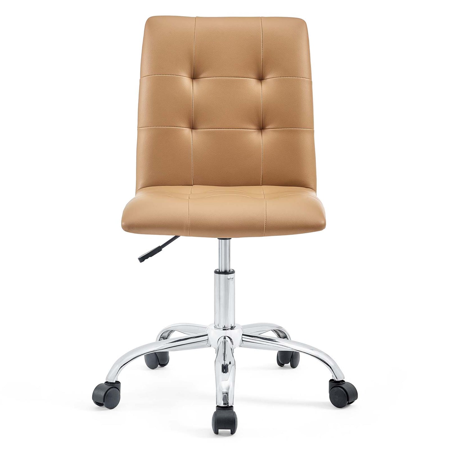 Prim Armless Mid Back Office Chair by Modway in Tan