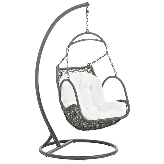 Arbor Outdoor Patio Wood Swing Chair by Modway in White