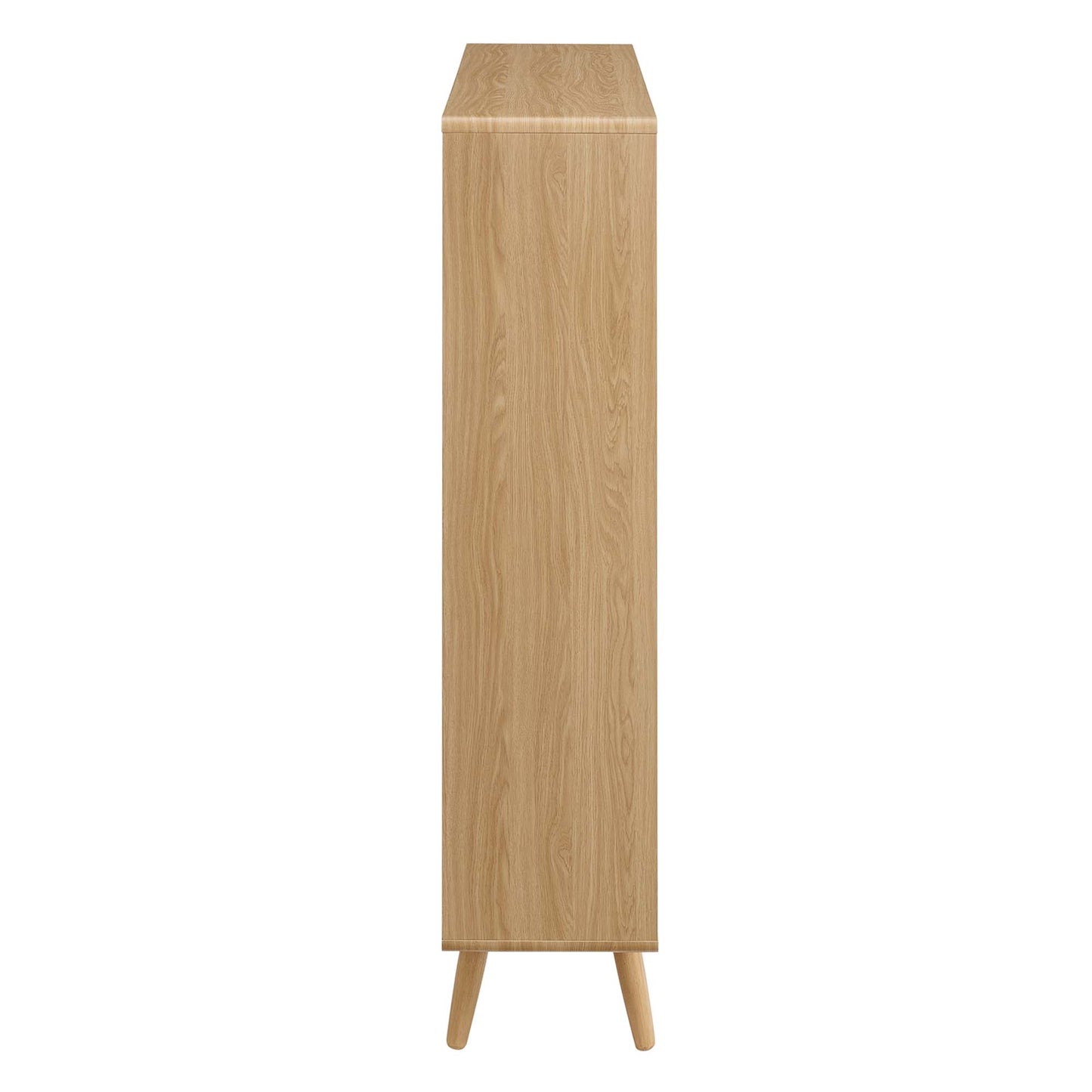 Transmit 7 Shelf Wood Grain Bookcase by Modway in Oak