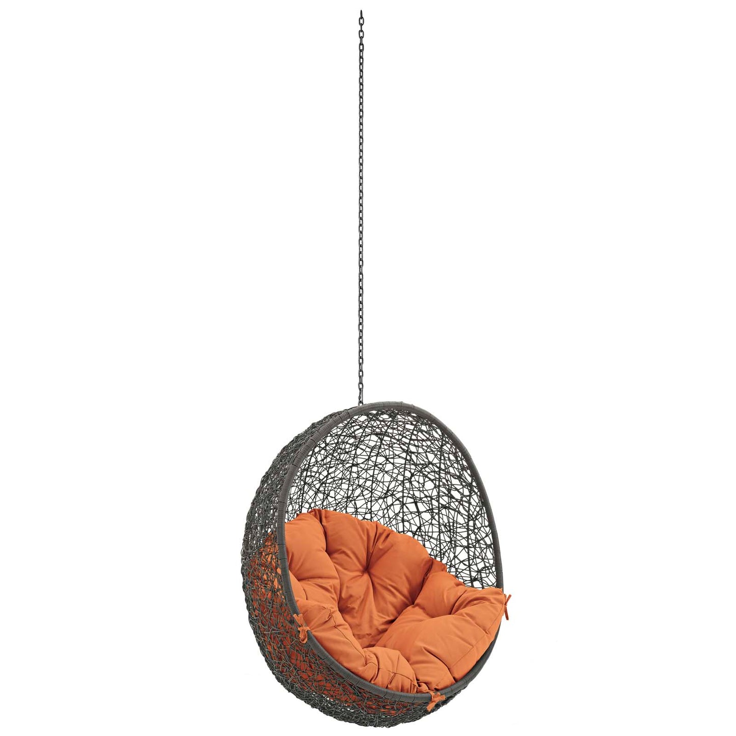 Hide Outdoor Patio Swing Chair Without Stand by Modway in Gray Orange