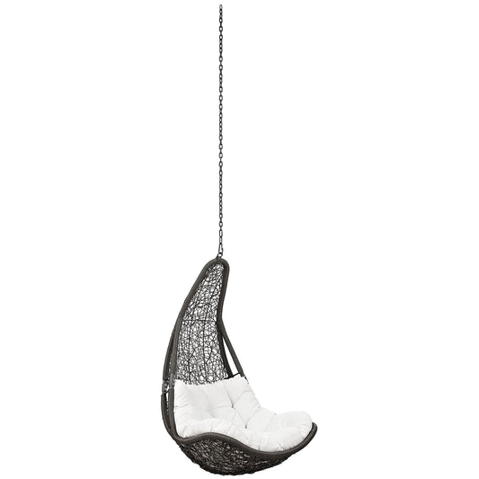 Abate Outdoor Patio Swing Chair Without Stand by Modway in Gray White
