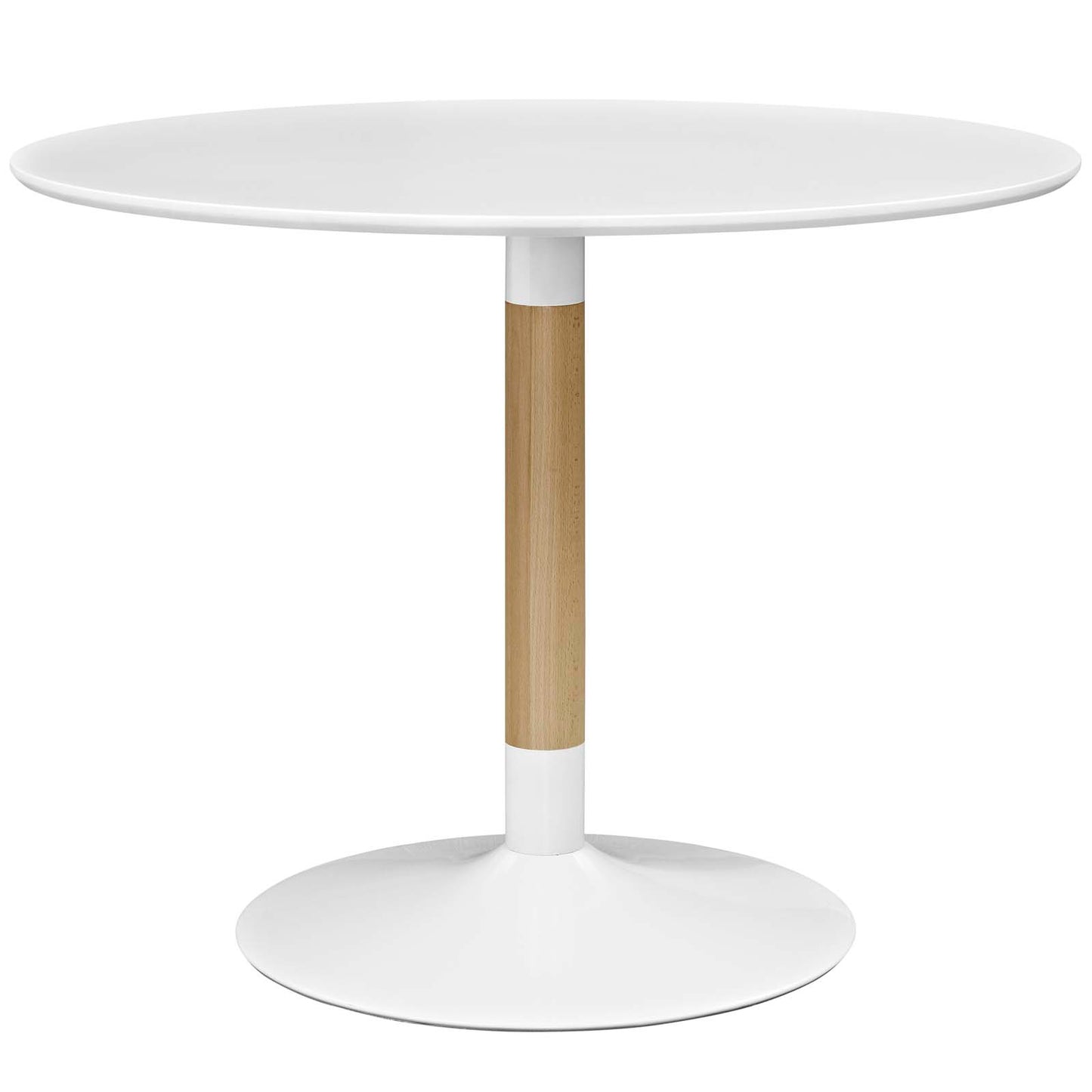 Whirl Round Dining Table by Modway in White