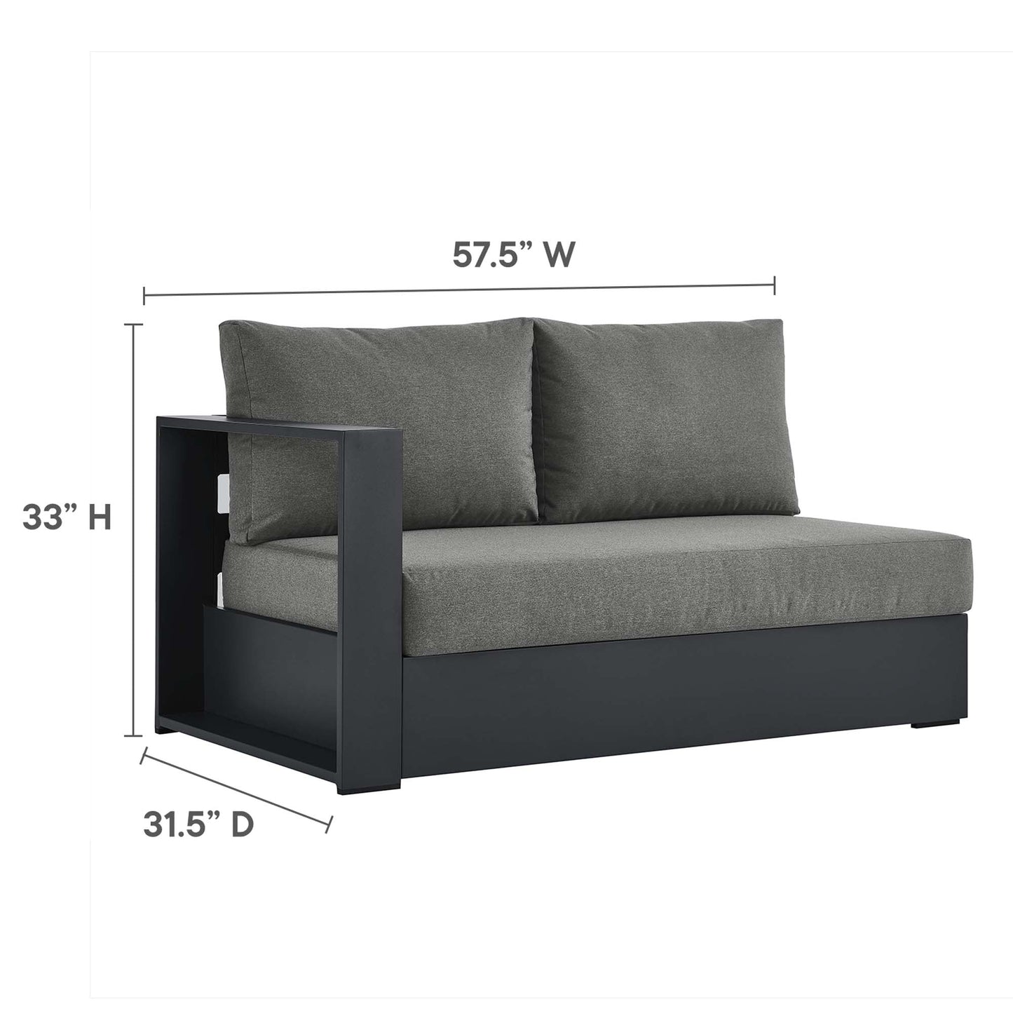Lamod outdoor sectional - aluminum w performance cushions
