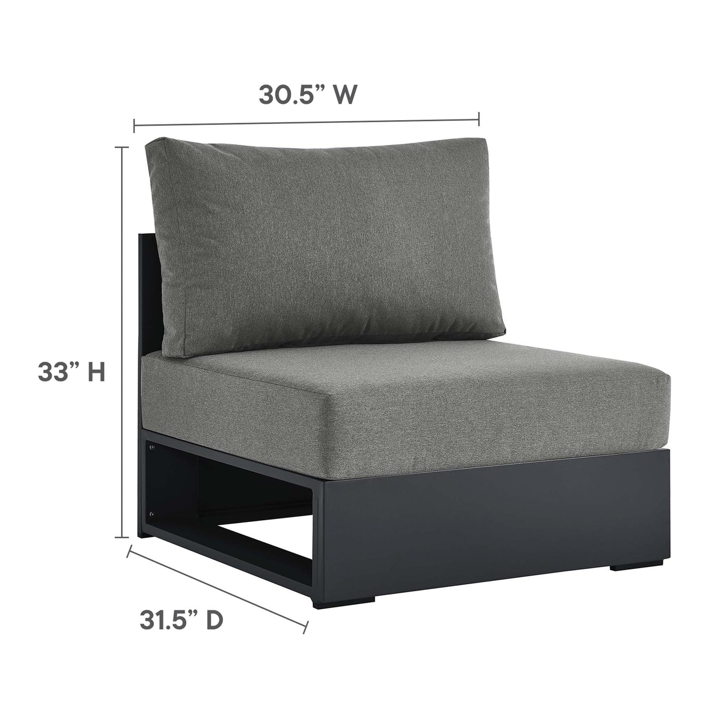 Lamod outdoor sectional - aluminum w performance cushions
