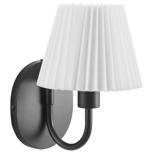 Wave Wall Sconce  in Black