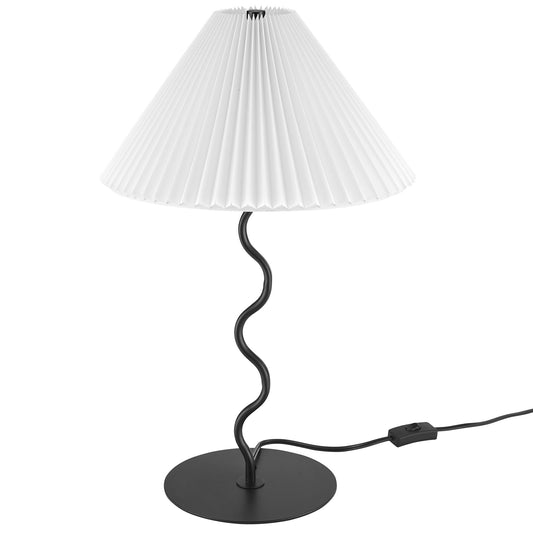 Wave Squiggle Table Lamp  in Black