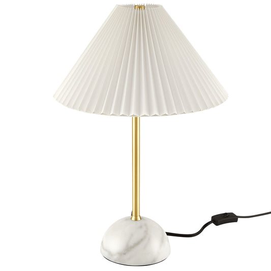 Illusion Marble Dome Table Lamp  in Brass