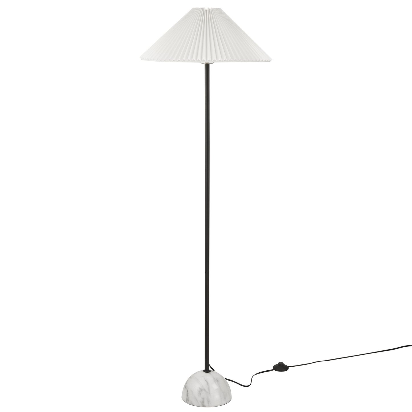 Illusion Marble Dome Floor Lamp in Black