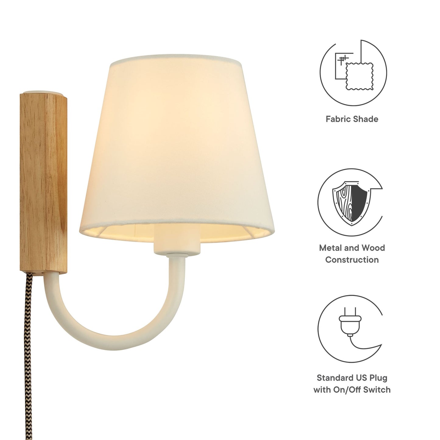 Sunlit Swivel Wall Sconce  in Natural White