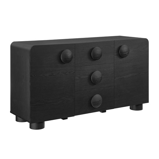Sonnet 57" Sideboard Storage Cabinet  in Black