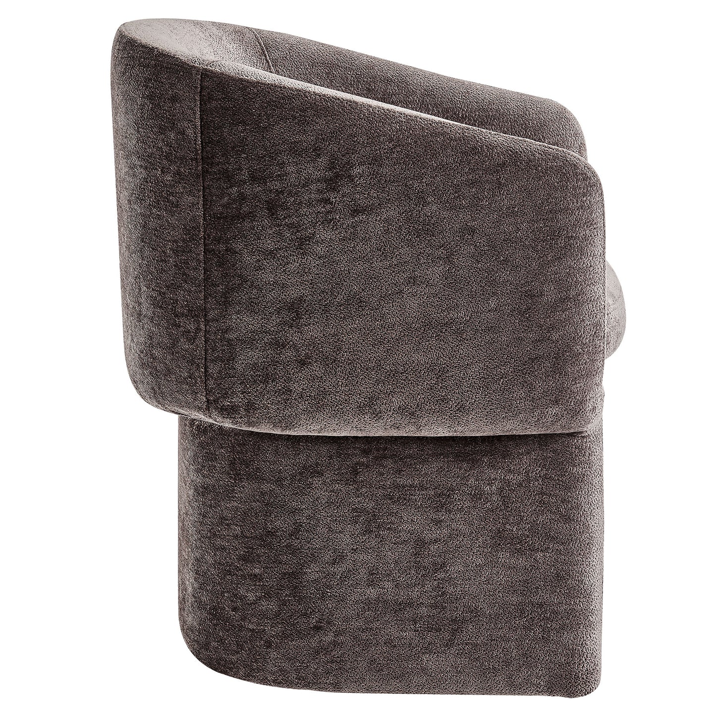 Verity Chenille Dining Armchair  in Chocolate Brown