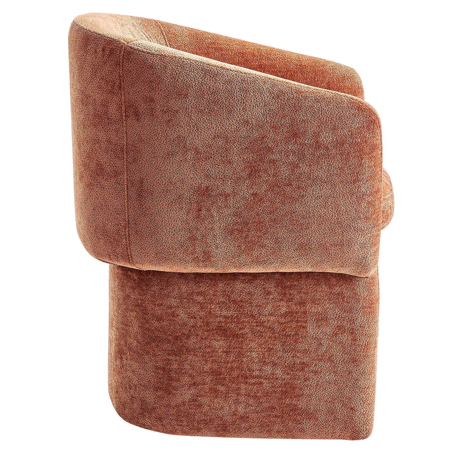 Verity Chenille Dining Armchair  in Rust