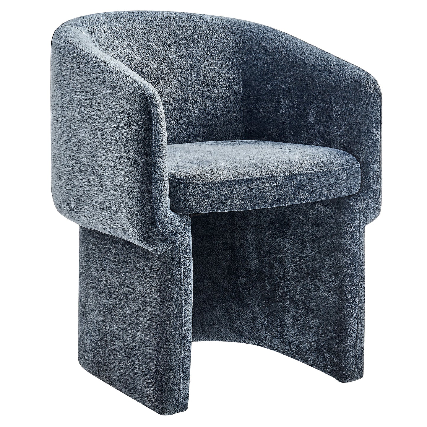 Verity Chenille Dining Armchair  in Slate Blue