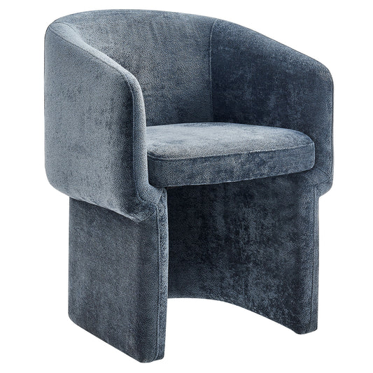 Verity Chenille Dining Armchair  in Slate Blue