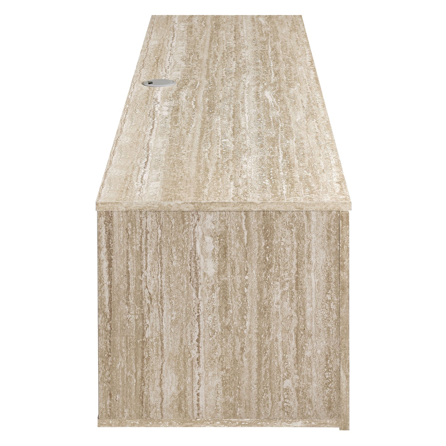 Terra 71" Wall-Mounted TV Stand  in Travertine