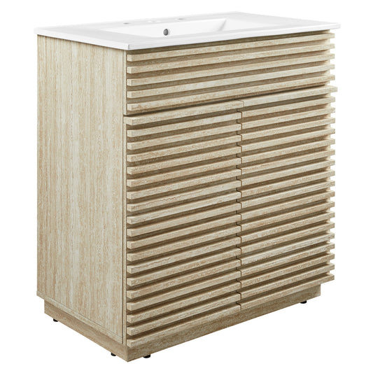 Render 30" Bathroom Vanity With Sink  in White