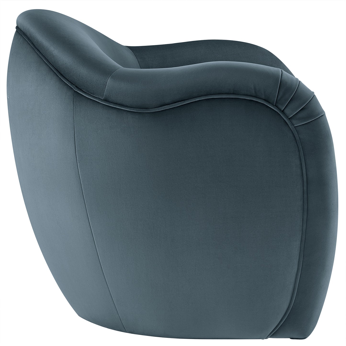 Compose Performance Velvet Accent Chair in Cadet Blue
