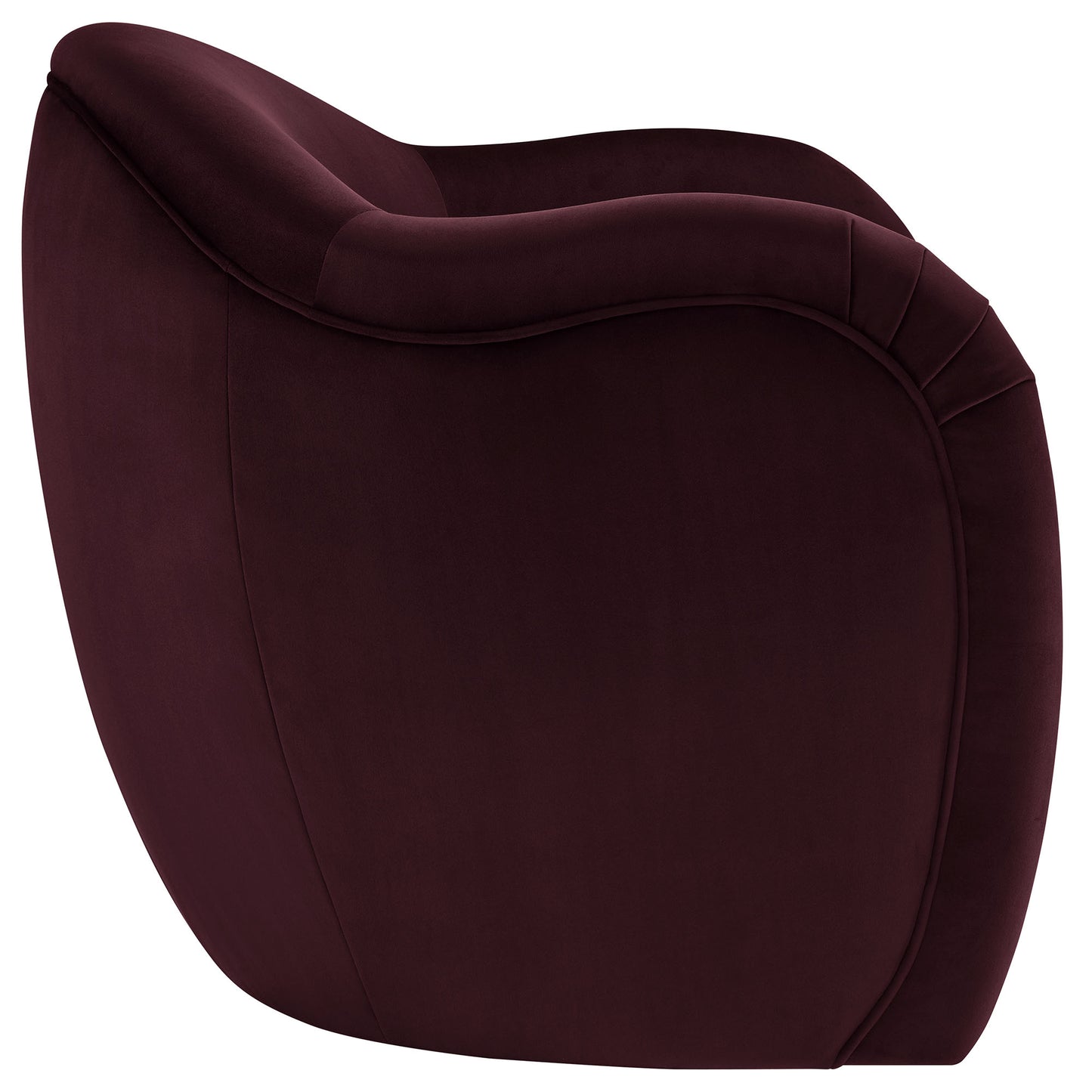 Compose Performance Velvet Accent Chair in Mulberry