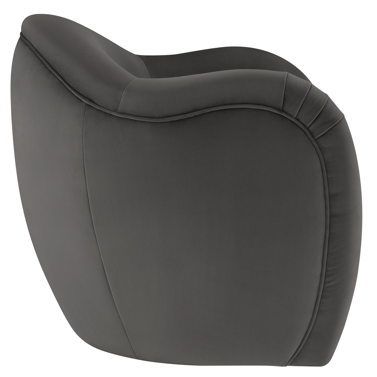 Compose Performance Velvet Accent Chair in Storm Gray