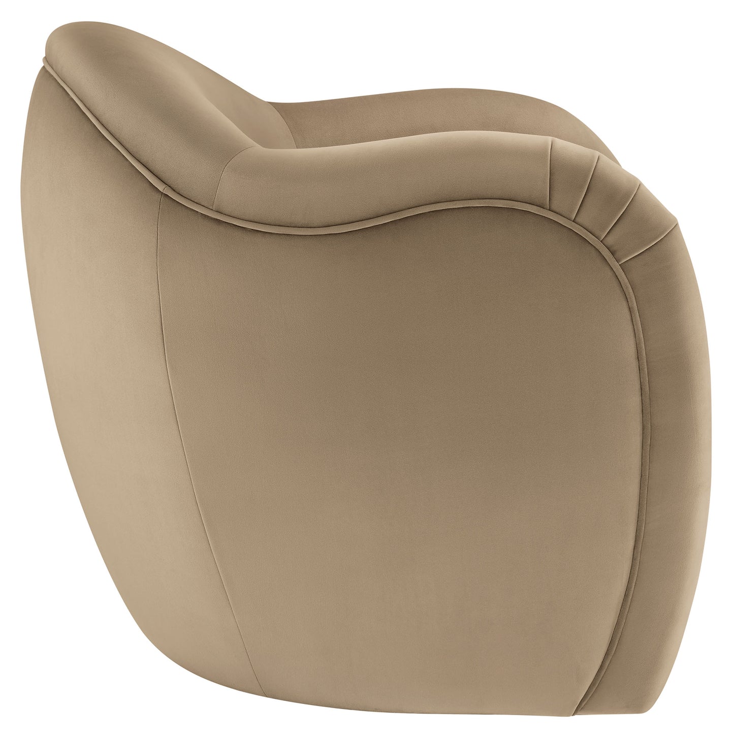 Compose Performance Velvet Accent Chair in Taupe