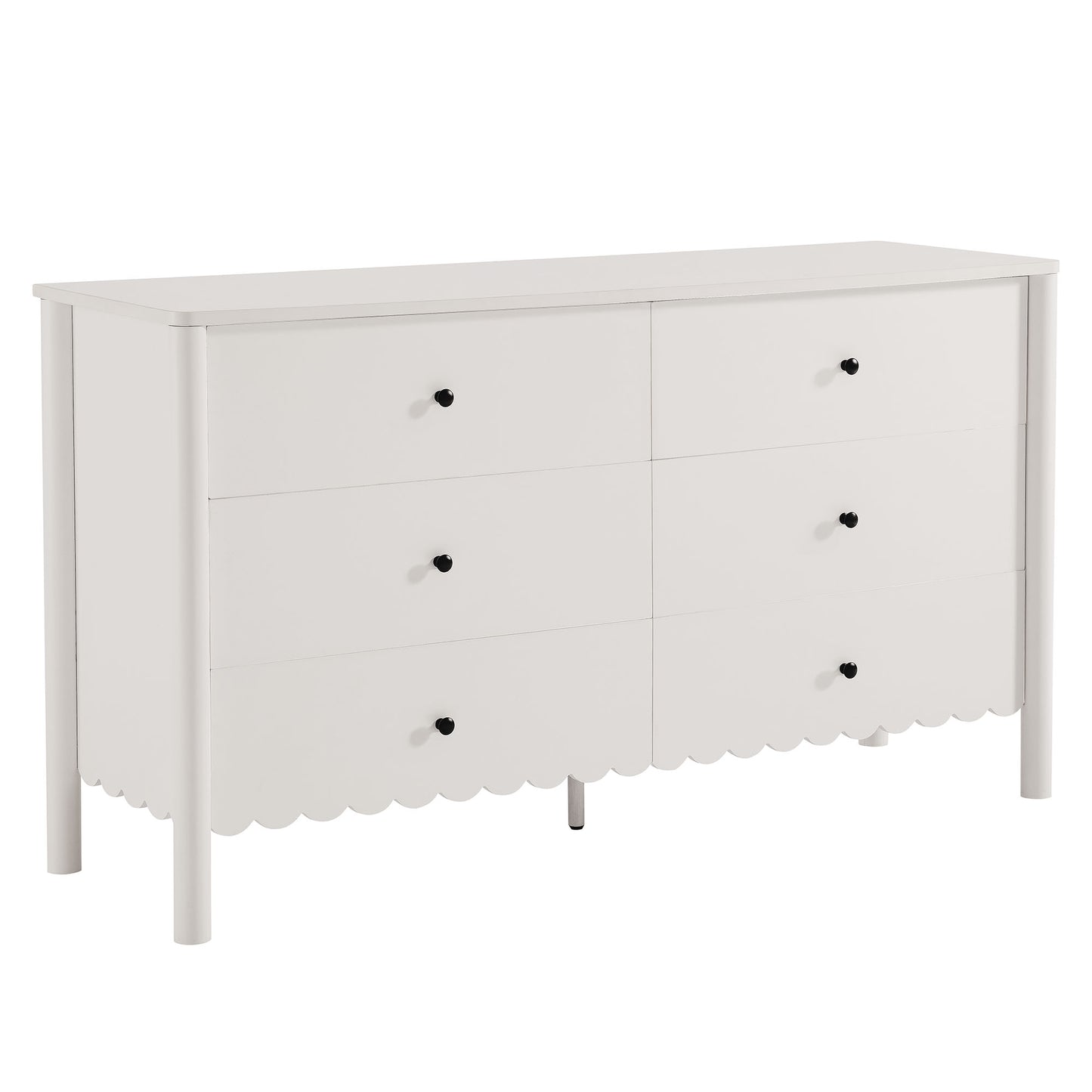 Lucine Scalloped 6-Drawer Dresser