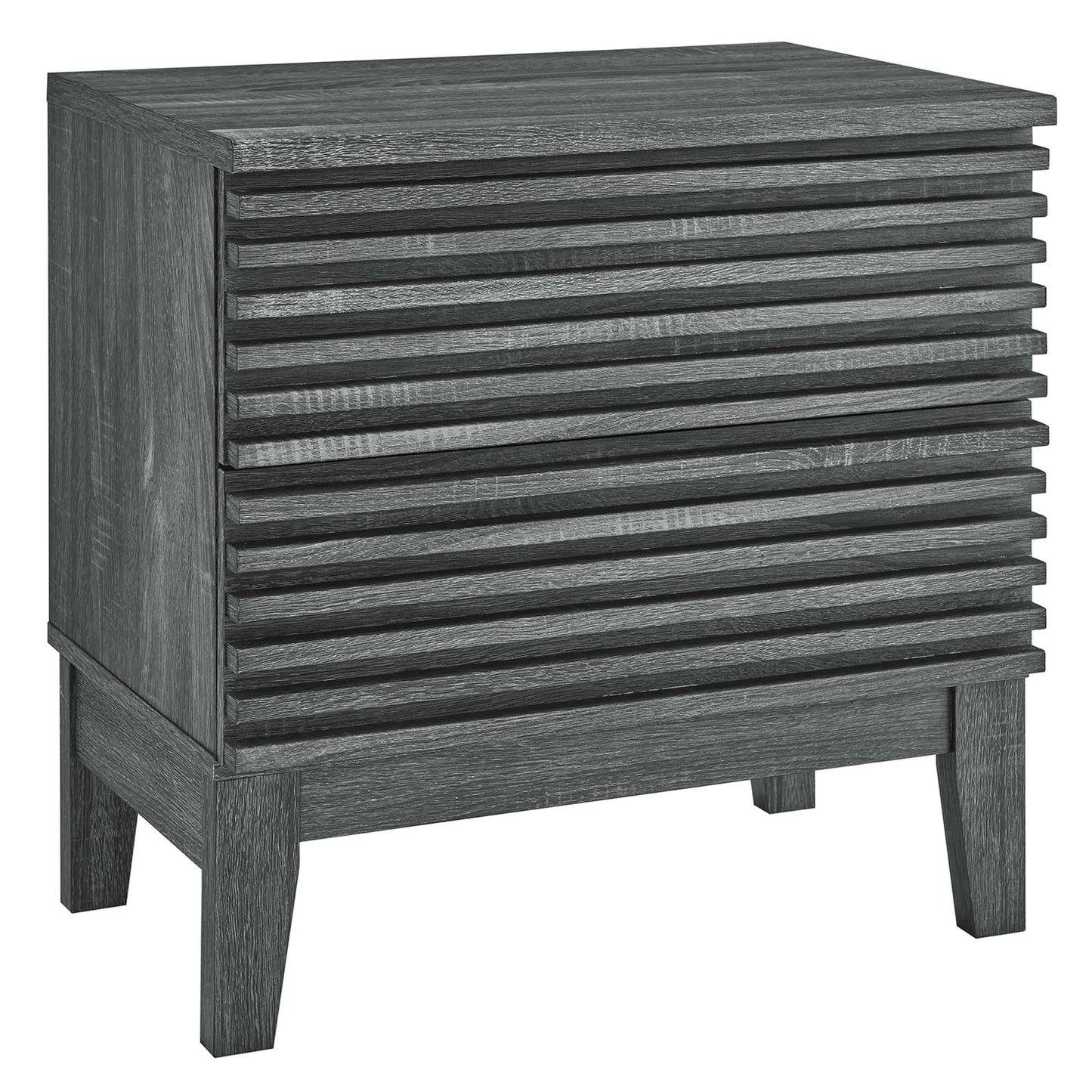 Render Two-Drawer Nightstand  in Charcoal